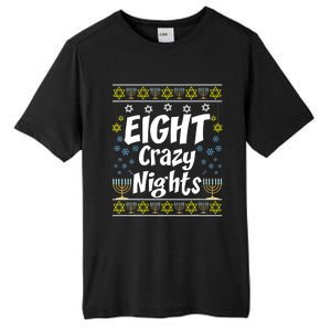 Funny Hanukkah Eight Crazy Nights Jewish Tall Fusion ChromaSoft Performance T-Shirt