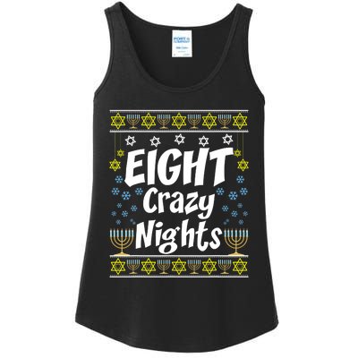 Funny Hanukkah Eight Crazy Nights Jewish Ladies Essential Tank