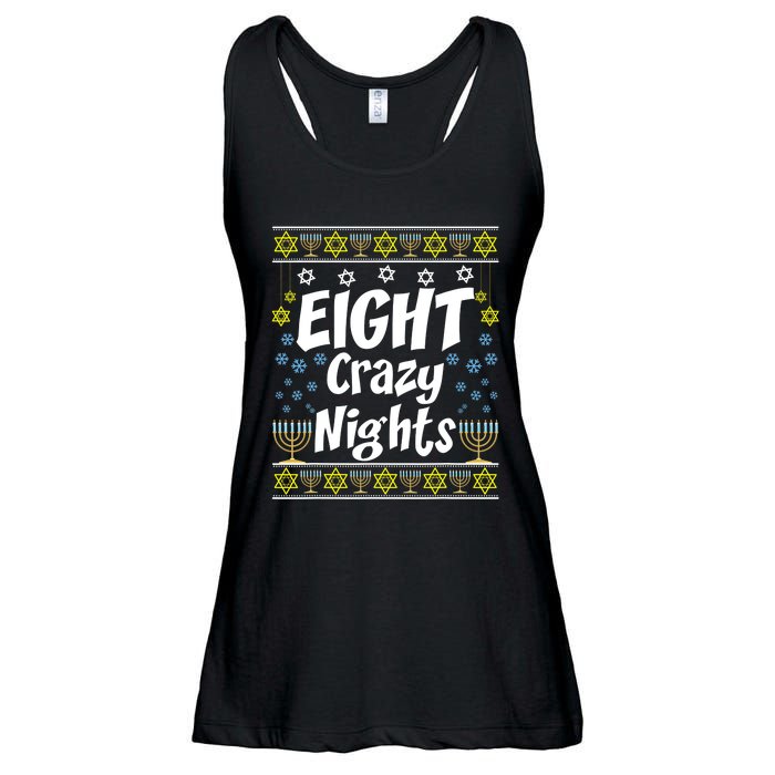 Funny Hanukkah Eight Crazy Nights Jewish Ladies Essential Flowy Tank