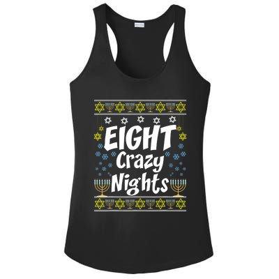 Funny Hanukkah Eight Crazy Nights Jewish Ladies PosiCharge Competitor Racerback Tank