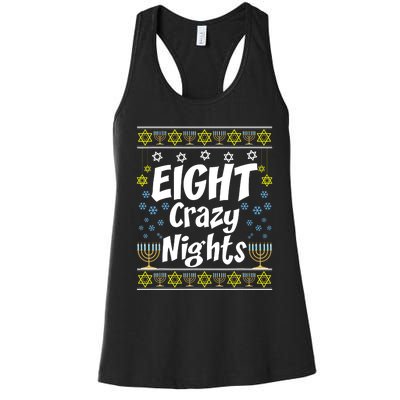 Funny Hanukkah Eight Crazy Nights Jewish Women's Racerback Tank