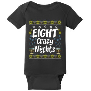 Funny Hanukkah Eight Crazy Nights Jewish Baby Bodysuit