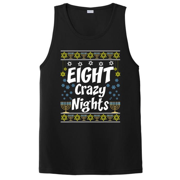 Funny Hanukkah Eight Crazy Nights Jewish PosiCharge Competitor Tank