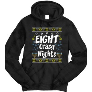 Funny Hanukkah Eight Crazy Nights Jewish Tie Dye Hoodie