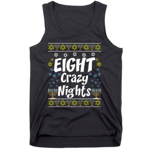 Funny Hanukkah Eight Crazy Nights Jewish Tank Top