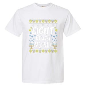 Funny Hanukkah Eight Crazy Nights Jewish Garment-Dyed Heavyweight T-Shirt