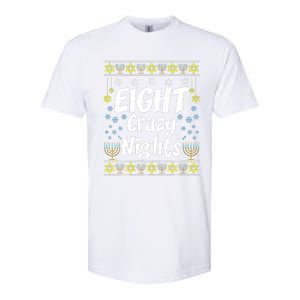 Funny Hanukkah Eight Crazy Nights Jewish Softstyle CVC T-Shirt