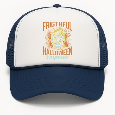 Frightful Halloween Emperor Daddy Father Dad Halloween Papa Gift Trucker Hat