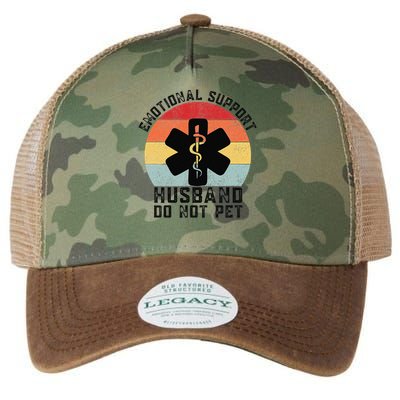 Funny Husband Emotional Support Husband Do Not Pet Legacy Tie Dye Trucker Hat