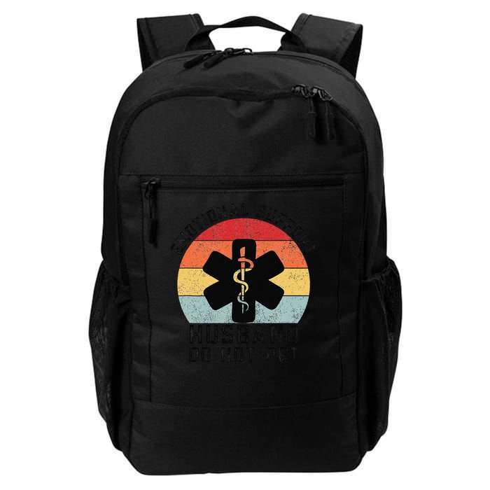 Funny Husband Emotional Support Husband Do Not Pet Backpack