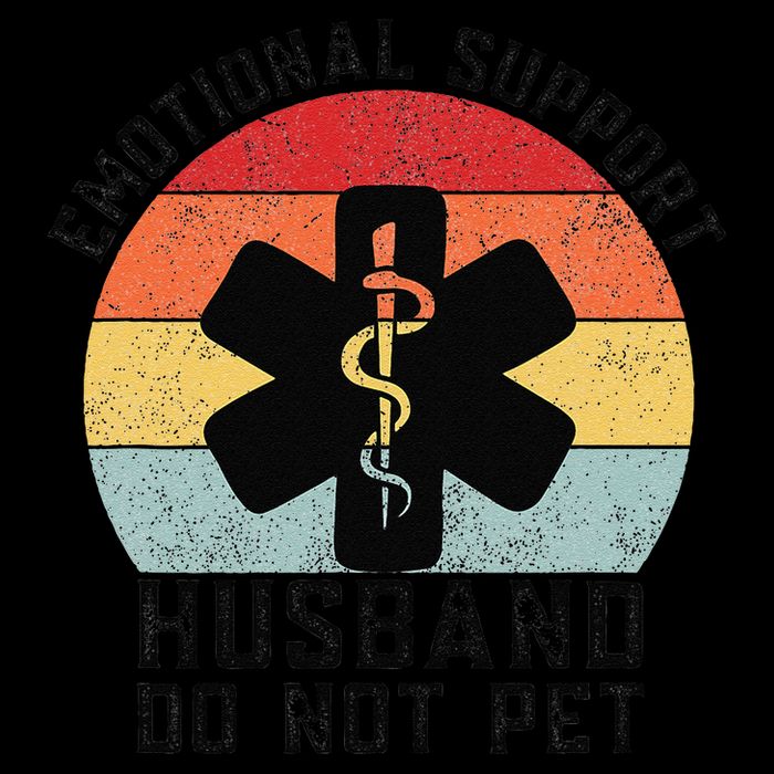 Funny Husband Emotional Support Husband Do Not Pet Drawstring Bag