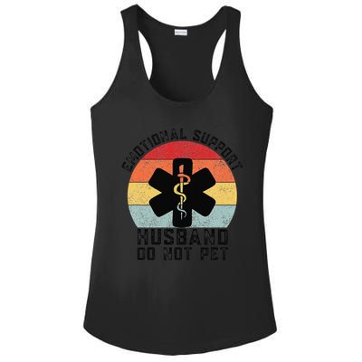 Funny Husband Emotional Support Husband Do Not Pet Ladies PosiCharge Competitor Racerback Tank