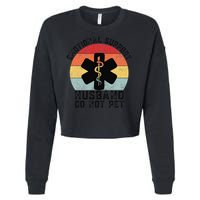 Funny Husband Emotional Support Husband Do Not Pet Cropped Pullover Crew