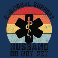 Funny Husband Emotional Support Husband Do Not Pet Infant Baby Jersey Bodysuit