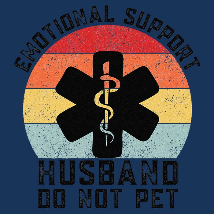 Funny Husband Emotional Support Husband Do Not Pet Infant Baby Jersey Bodysuit