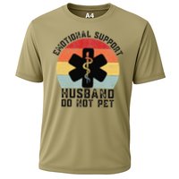 Funny Husband Emotional Support Husband Do Not Pet Cooling Performance Crew T-Shirt