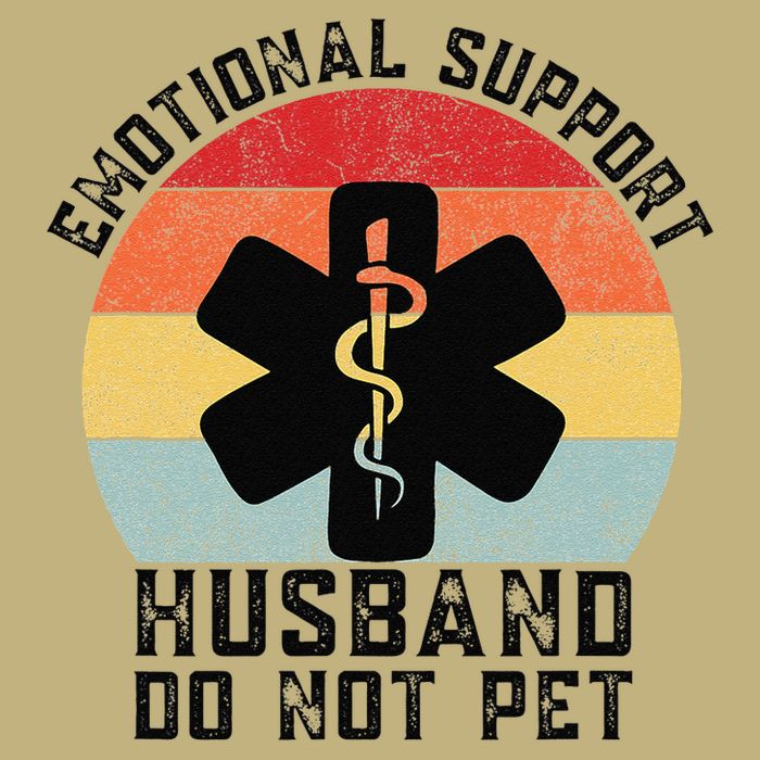 Funny Husband Emotional Support Husband Do Not Pet Cooling Performance Crew T-Shirt