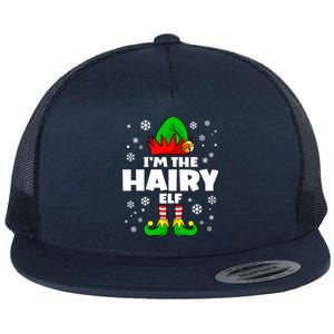 Funny Hairy Elf Family Matching Group Happy Christmas Cool Gift Flat Bill Trucker Hat