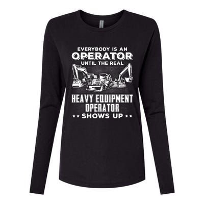 Funny Heavy Equipt Excavator Bulldozer Backhoe Operator Gift Womens Cotton Relaxed Long Sleeve T-Shirt