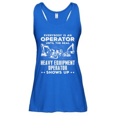 Funny Heavy Equipt Excavator Bulldozer Backhoe Operator Gift Ladies Essential Flowy Tank