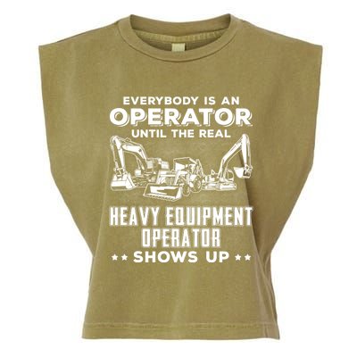 Funny Heavy Equipt Excavator Bulldozer Backhoe Operator Gift Garment-Dyed Women's Muscle Tee