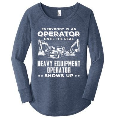 Funny Heavy Equipt Excavator Bulldozer Backhoe Operator Gift Women's Perfect Tri Tunic Long Sleeve Shirt