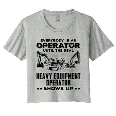 Funny Heavy Equipt Excavator Bulldozer Backhoe Operator Gift Women's Crop Top Tee