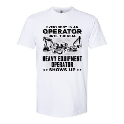 Funny Heavy Equipt Excavator Bulldozer Backhoe Operator Gift Softstyle CVC T-Shirt