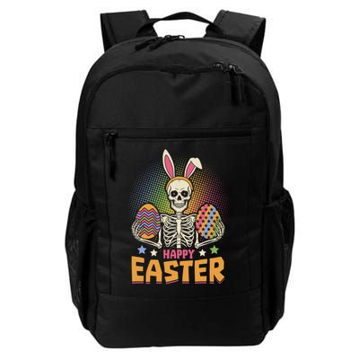 Funny Happy Easter Spooky Skeleton with Bunny Ears Backpack
