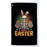 Funny Happy Easter Spooky Skeleton with Bunny Ears Golf Towel