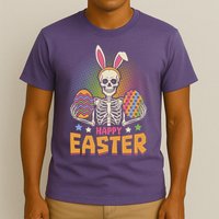 Funny Happy Easter Spooky Skeleton with Bunny Ears T-Shirt