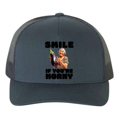 Funny Horny Eggplant Old Lady Inappropriate Embarrassing Yupoong Adult 5-Panel Trucker Hat