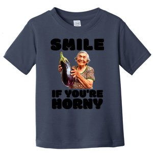 Funny Horny Eggplant Old Lady Inappropriate Embarrassing Toddler T-Shirt