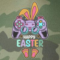 Funny Happy Easter Gamer Bunny Rabbit Controller Legacy Tie Dye Trucker Hat