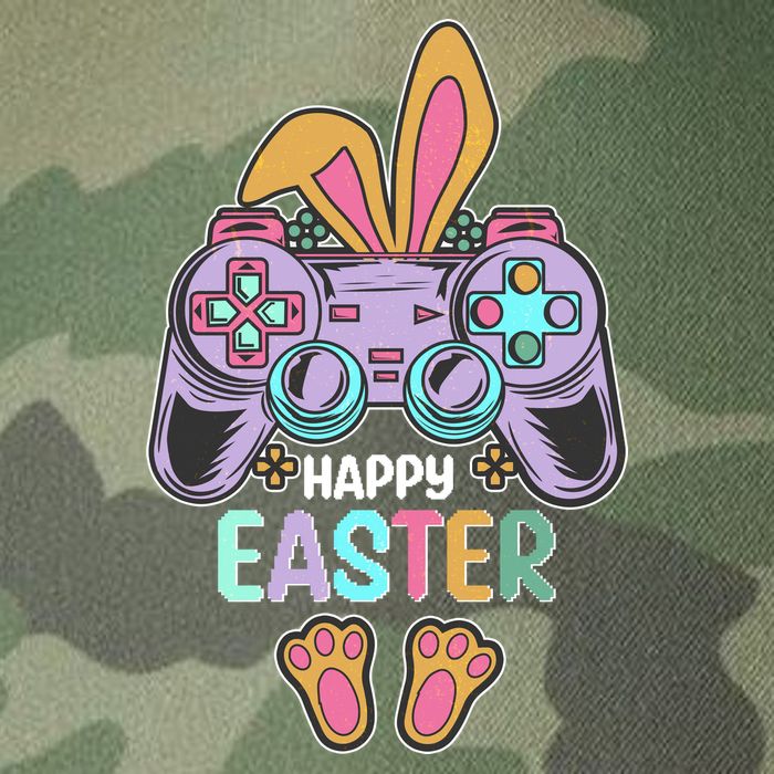 Funny Happy Easter Gamer Bunny Rabbit Controller Legacy Tie Dye Trucker Hat
