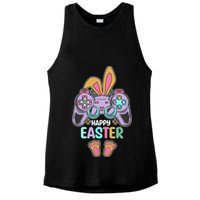 Funny Happy Easter Gamer Bunny Rabbit Controller Ladies PosiCharge Tri-Blend Wicking Tank