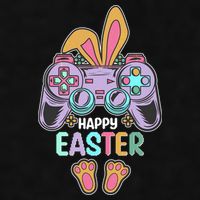 Funny Happy Easter Gamer Bunny Rabbit Controller Ladies PosiCharge Tri-Blend Wicking Tank