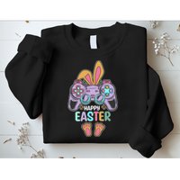 Funny Happy Easter Gamer Bunny Rabbit Controller Sweatshirt