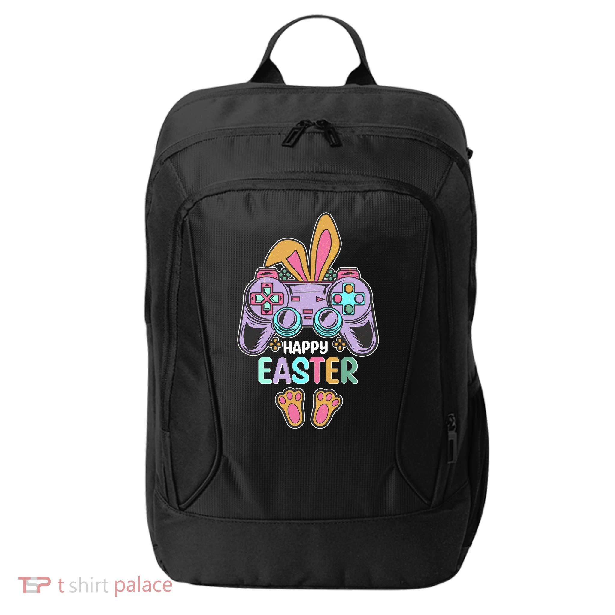 Funny Happy Easter Gamer Bunny Rabbit Controller City Backpack