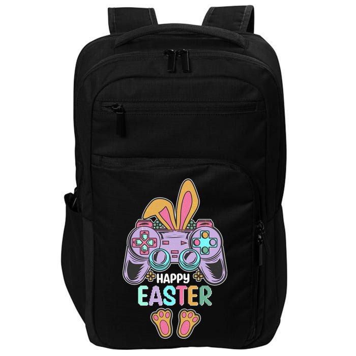 Funny Happy Easter Gamer Bunny Rabbit Controller Impact Tech Backpack