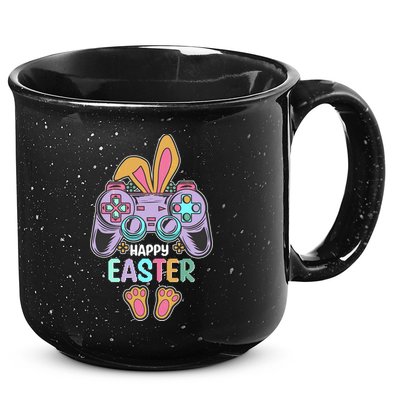Funny Happy Easter Gamer Bunny Rabbit Controller 15oz Campfire Ceramic Mug