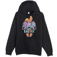 Funny Happy Easter Gamer Bunny Rabbit Controller Premium Pullover Hoodie