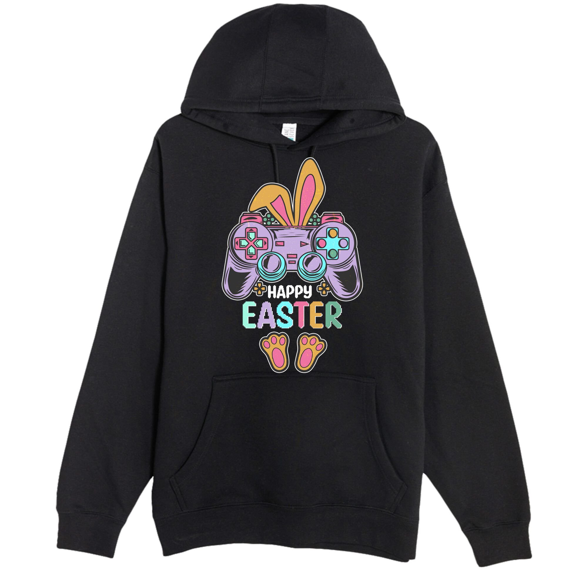 Funny Happy Easter Gamer Bunny Rabbit Controller Premium Pullover Hoodie
