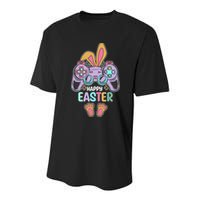 Funny Happy Easter Gamer Bunny Rabbit Controller Youth Performance Sprint T-Shirt