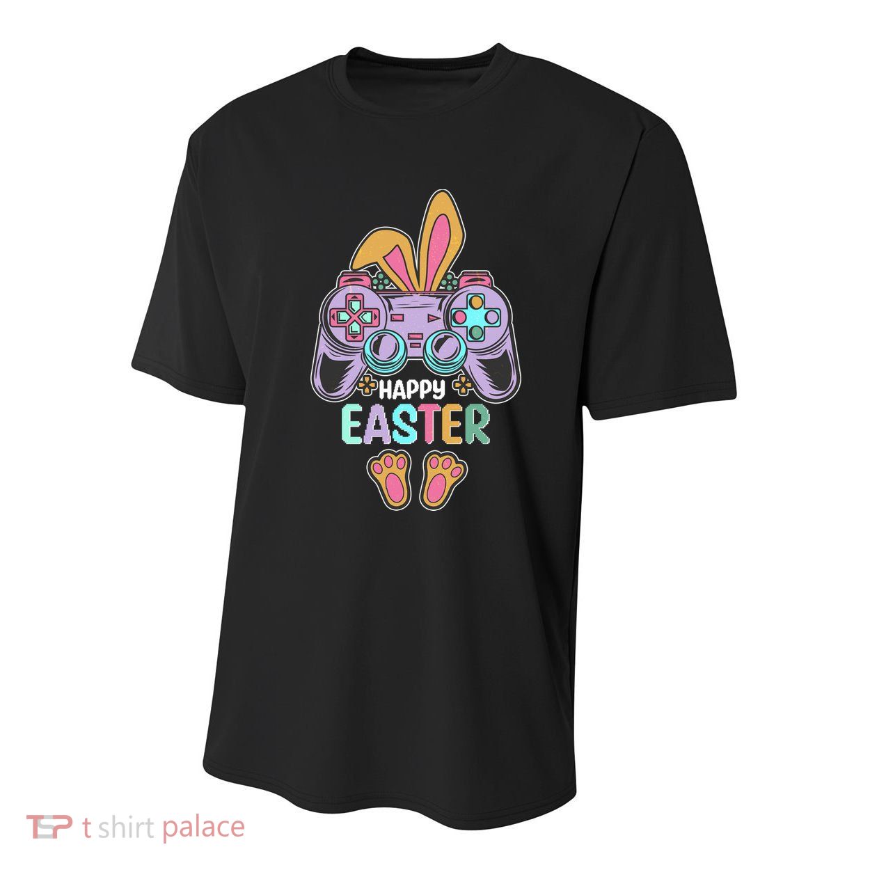 Funny Happy Easter Gamer Bunny Rabbit Controller Youth Performance Sprint T-Shirt