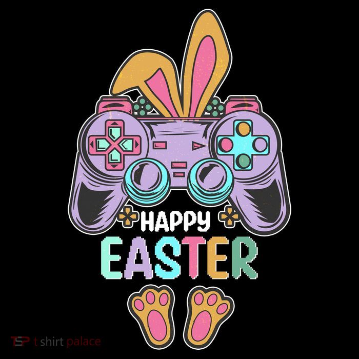 Funny Happy Easter Gamer Bunny Rabbit Controller Youth Performance Sprint T-Shirt