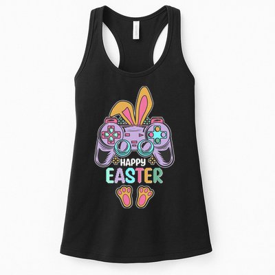 Funny Happy Easter Gamer Bunny Rabbit Controller Womens Tank Top