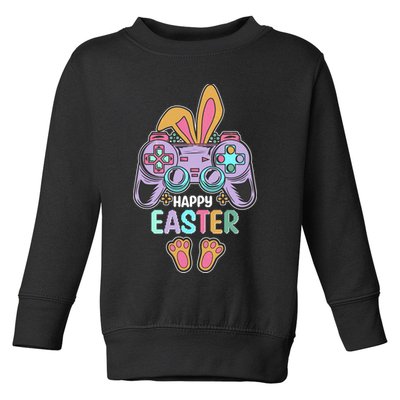 Funny Happy Easter Gamer Bunny Rabbit Controller Toddler Sweatshirt
