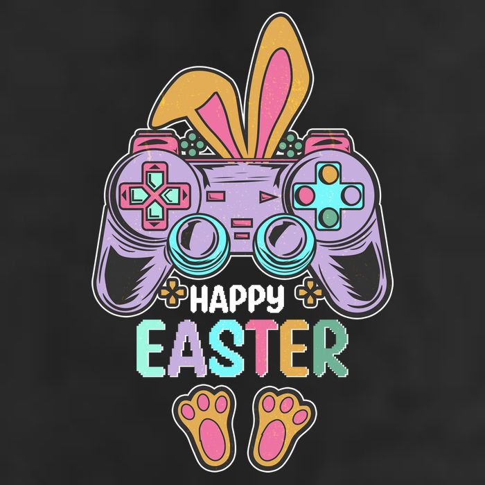 Funny Happy Easter Gamer Bunny Rabbit Controller Microfiber Hand Towel