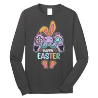 Funny Happy Easter Gamer Bunny Rabbit Controller Long Sleeve Shirt